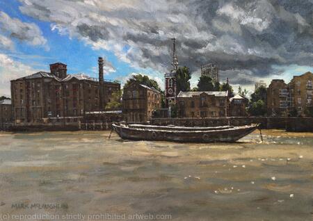 View towards Thames Tunnel Mills.