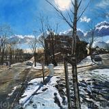 After the snow, towards All Saints Church. West Dulwich