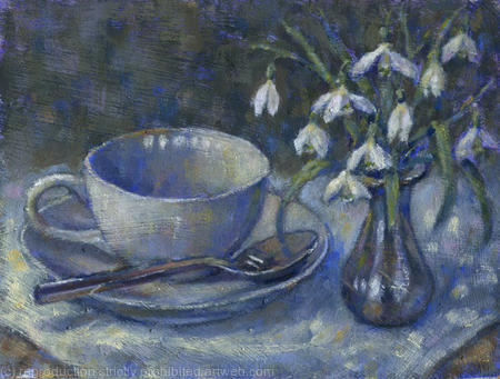 Snowdrops and Teacup