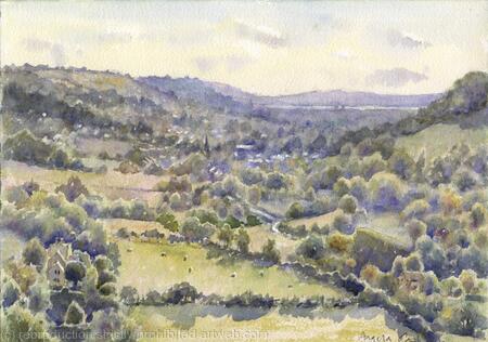 Towards Stroud from Swifts Hill