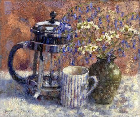 Cafetiere  with Cow Parsley