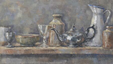 Still Life with a Pewter Teapot