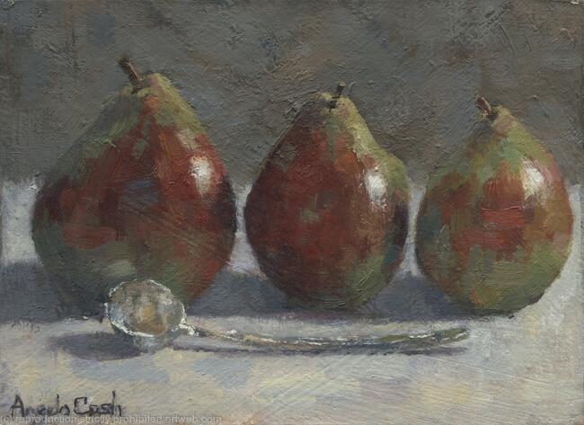 Three Pears and a Silver Spoon