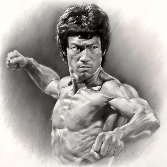 Bruce Lee Pencil Drawing