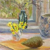 Spring still life with pine cone