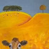 Moo Cow in Tuscan field