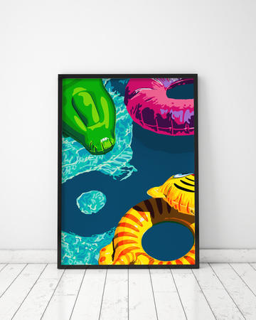 Lilos on Swimming Pool