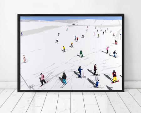 Ski People print
