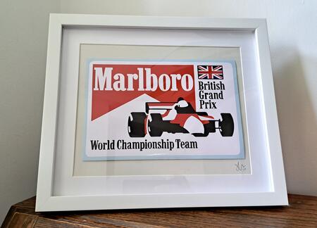 Vinyl (hand-cut) Stickers: Marlboro British GP