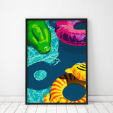 Lilos on Swimming Pool