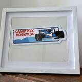 Hand-cut Vinyl Sticker: Monaco 84