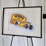GIANT (hand-cut) Vinyl Sticker: Senna Lotus