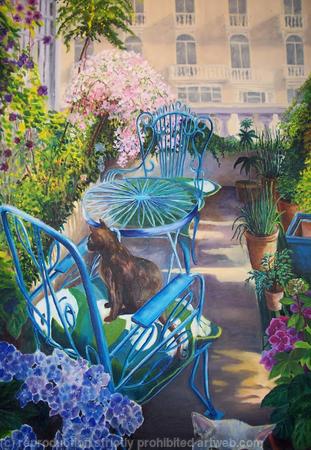 Relaxing on the Balcony