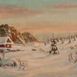 Snowed  in , a  wolf  at  the  door