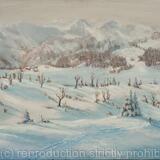 Skiing the  mountains 