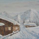 Mountain home  a winters  day