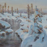 rivers  edge in winter