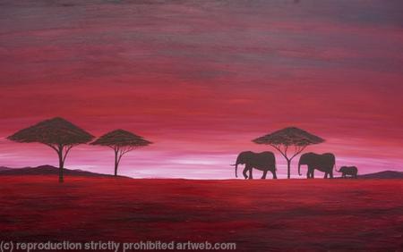 African Elephant Family