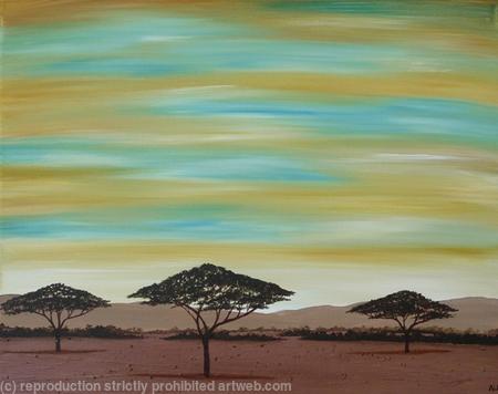 African Sunset Scene