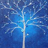 Contemporary Blue Tree