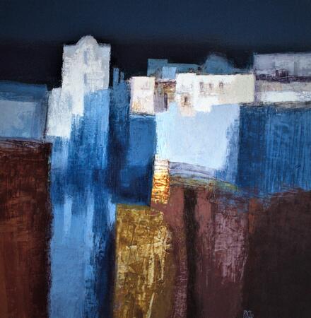 Sicilian Village in Blue