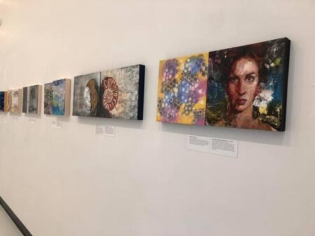 Second diptych from the right. Ammonite