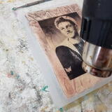 Fusing a photo-encaustic piece