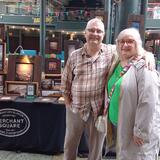David Mould and I next to his stall at Merchant Square Craft  event in Glasgow 