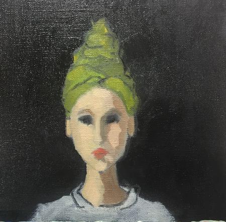 girl in green turban