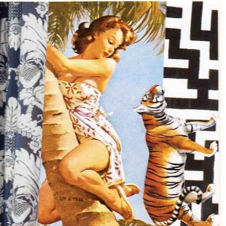 climbing girl with tiger