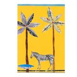 Zebra with two palms