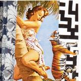 climbing girl with tiger