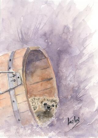 No 141 Hedgehog Hello SOLD 