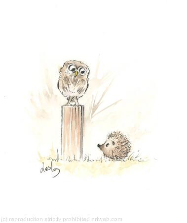 HETTi hoglet and the Owl No 184 SOLD 