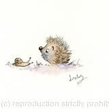 No 152 HARRi  hoglet's  encounter with a  snail SOLD