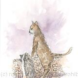 Hedgehog and Cat SOLD 