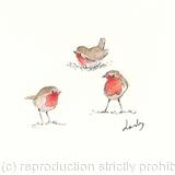 4 Robin doodles SOLD 