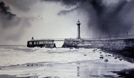 Blustery Day Whitby Pier