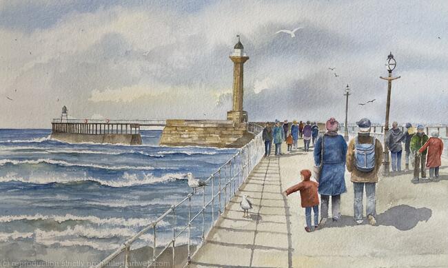 Walk on Whitby Pier