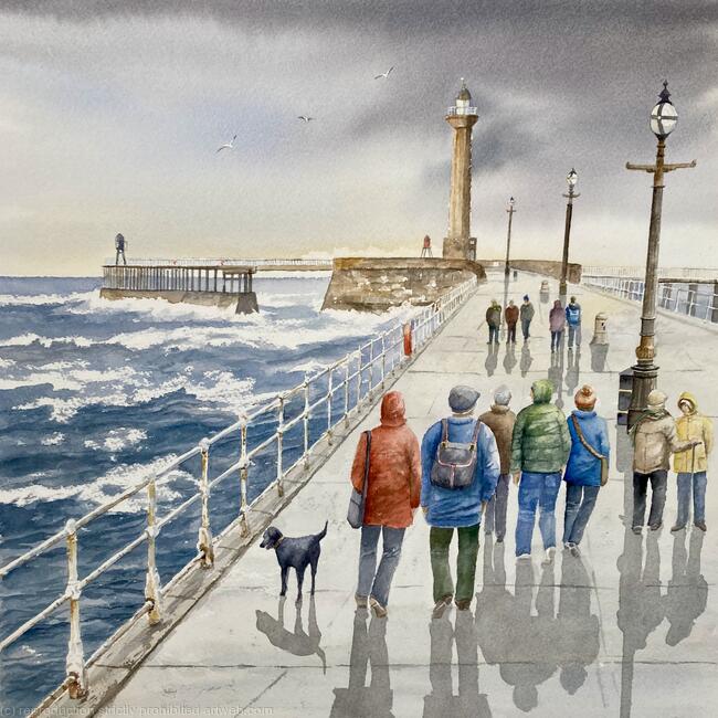 Bracing Walk, Whitby Pier