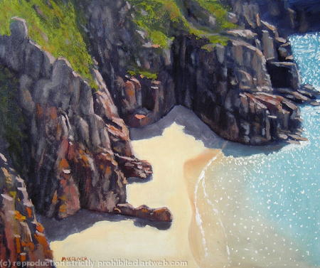 Beach Below Treen Cliff, Cornwall