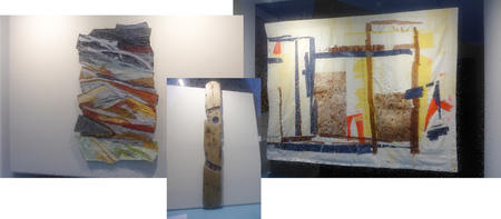 Mal Cowtan's textiles in the Winter Windows