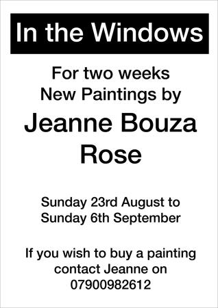 In the windows, Jeanne Bouza Rose