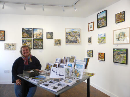 Jeanne in her exhibition