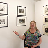 Catherine Grivas in her exhibition