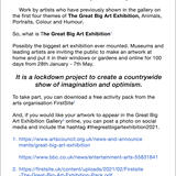 Poster for The Great Big Art Exhibition in Stromness