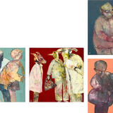 four paintings by Giuliana Criscuolo