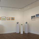 photograph of exhibition, Sky, Land and Sea
