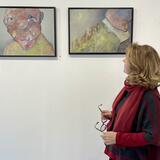 Giuliana in her exhibition