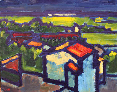 Azille, depuis le jardin des plantes